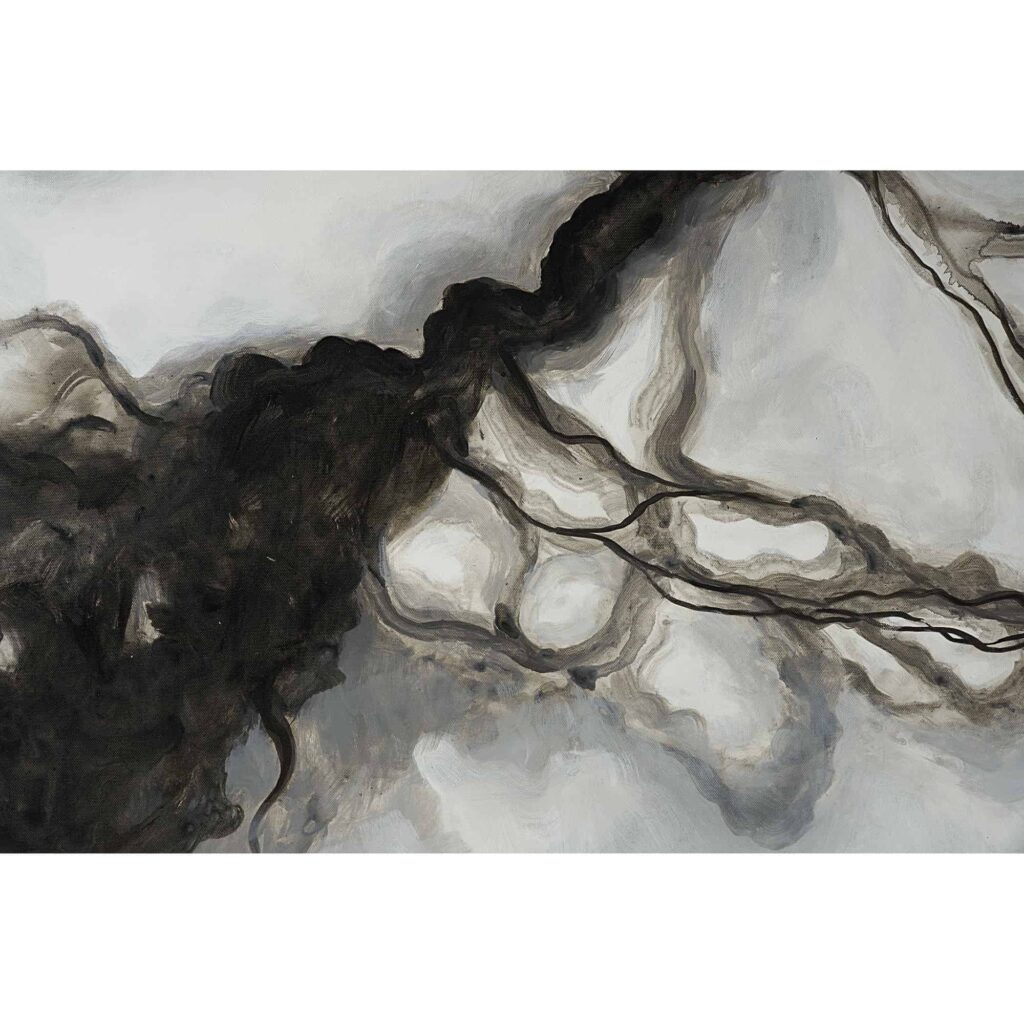 Smoke Screen - 72" X 48" - Black Floater Frame - Image 2