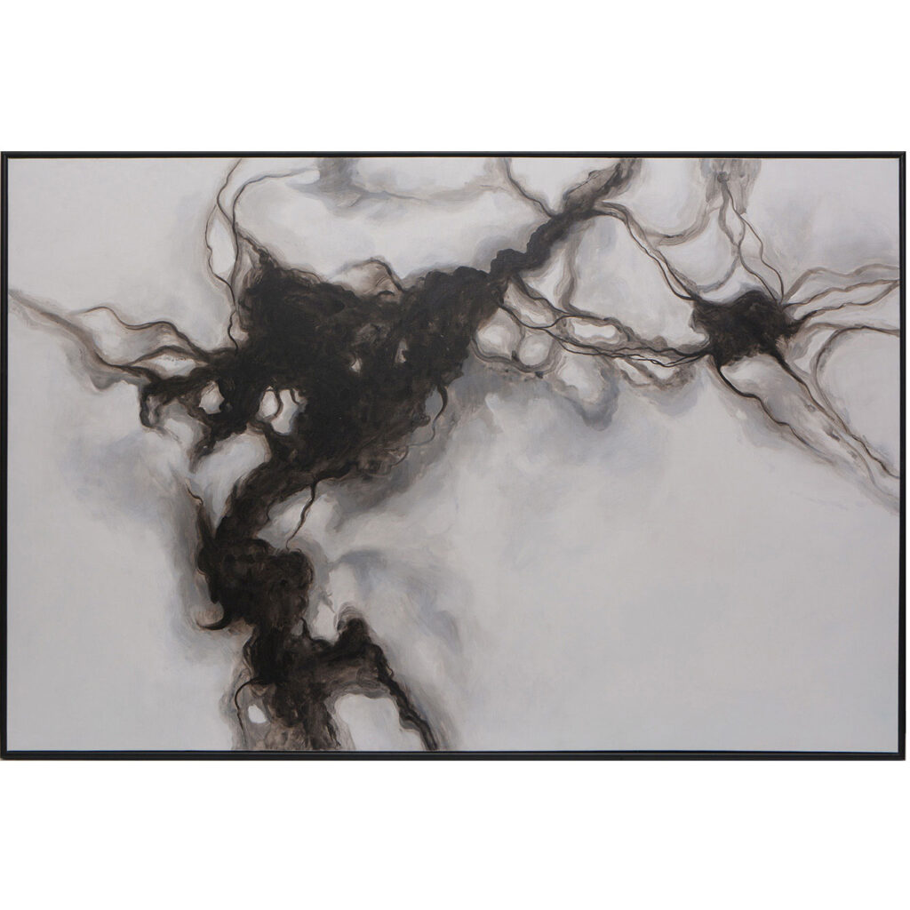 Smoke Screen - 72" X 48" - Black Floater Frame