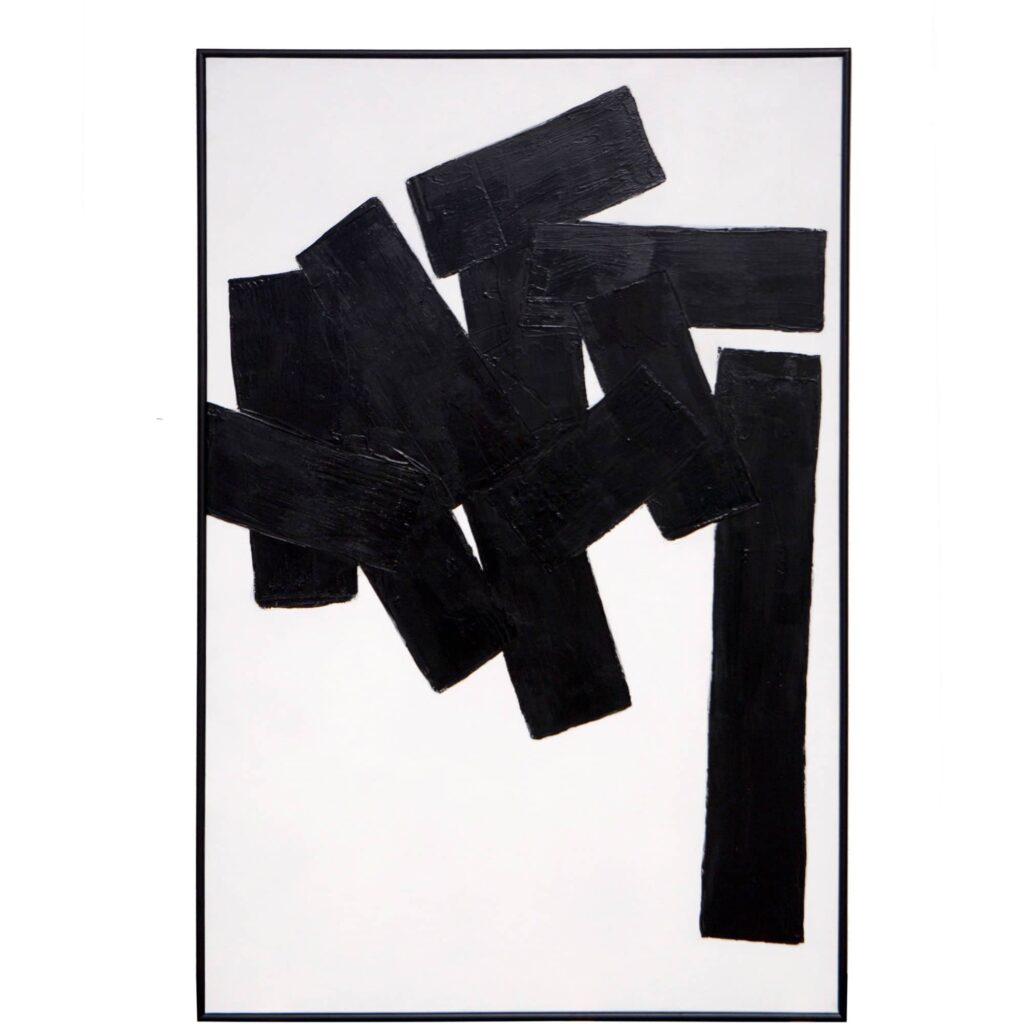 Building Blocks - 48" X 72" - Black Floater Frame