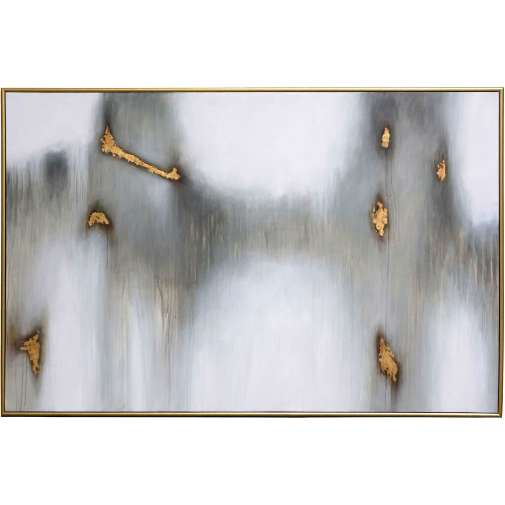 Water Marks - 72" X 48" - Gold Floater Frame