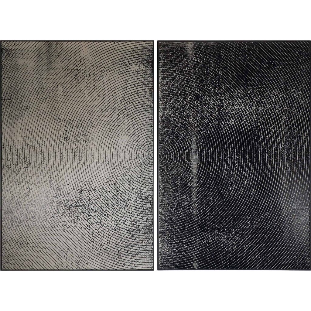 Opposites Attract (Set Of 2) - 40" X 60" - Charcoal Floater Frame - Image 2