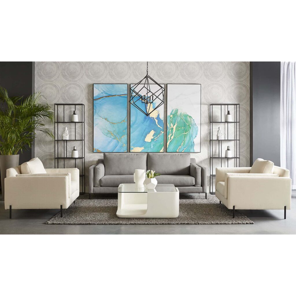 Blue Lagoon (Set Of 3) - 30" X 60" - Charcoal Floater Frame - Image 7