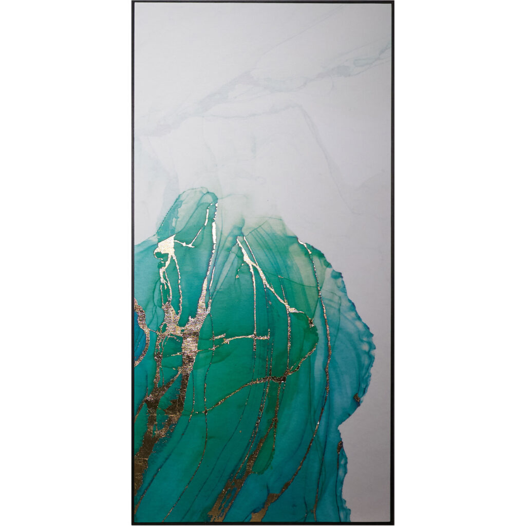 Blue Lagoon (Set Of 3) - 30" X 60" - Charcoal Floater Frame - Image 4