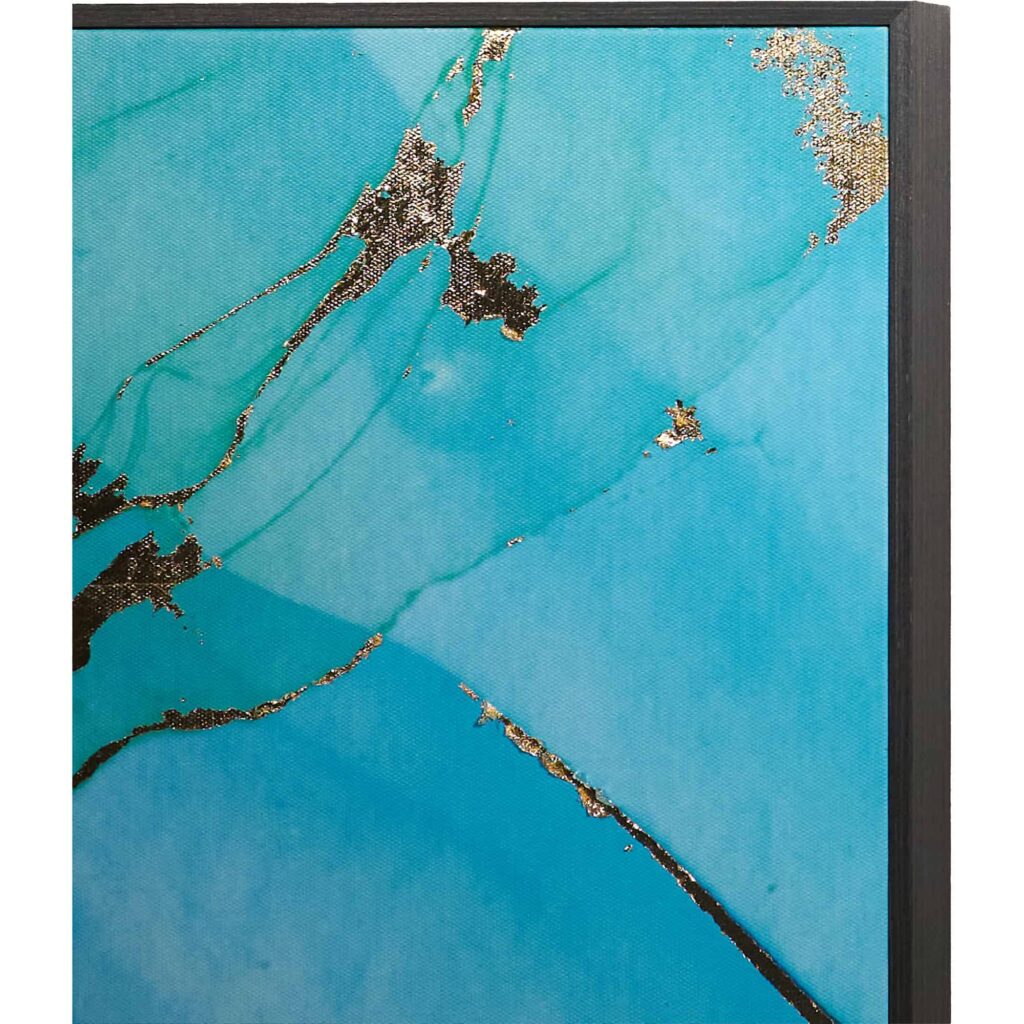 Blue Lagoon (Set Of 3) - 30" X 60" - Charcoal Floater Frame - Image 5