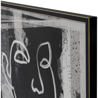 Face To Face (Set Of 2) - 40" X 60" - Black Floater Frame A0394 A0394 FACE TO FACE SET OF 2 40 X 60 BLACK FLOATER FRAME 6