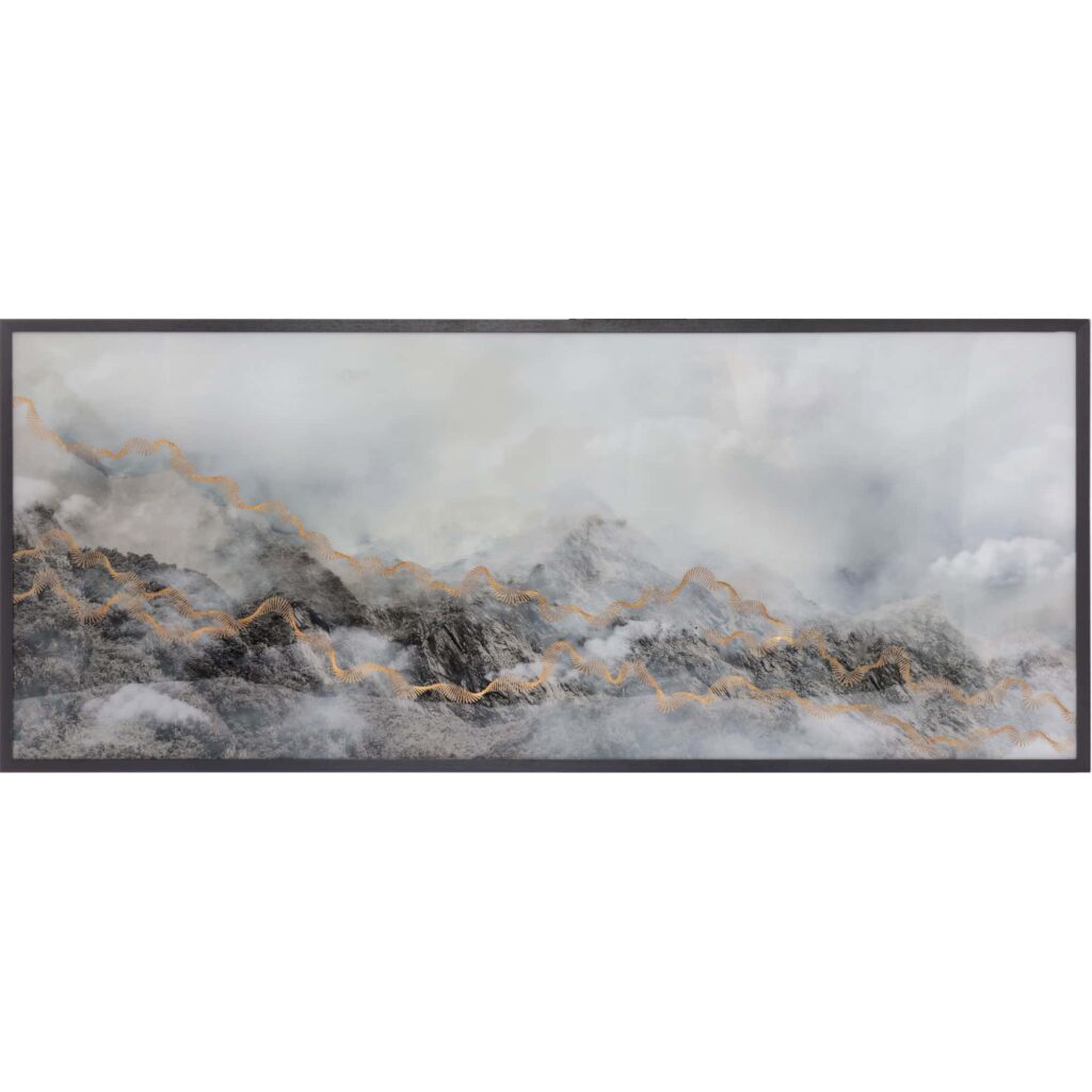 Mystic Mountain - 72" X 30" - Black Frame