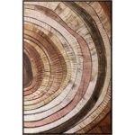 Turning Point Iii - 40" X 60" - Deep Brown Floater Frame