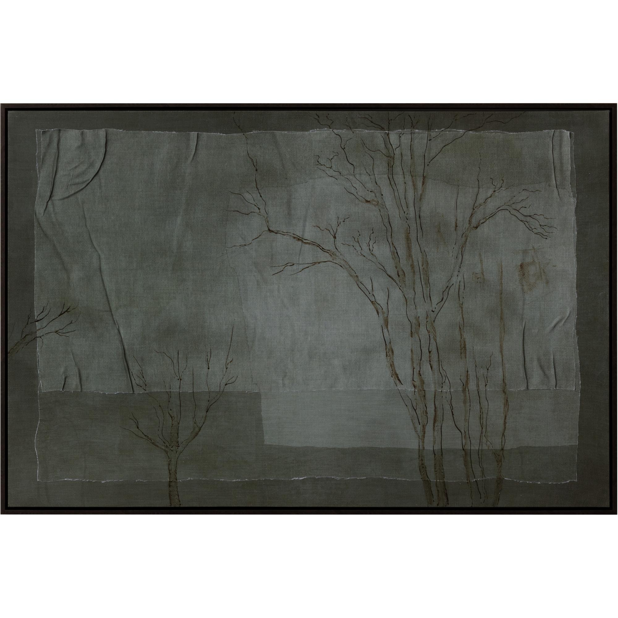 Enchanted Forest - 60" X 40" - Dark Brown Floater Frame - Green 1 Enchanted Forest - 60" X 40" - Dark Brown Floater Frame - Green