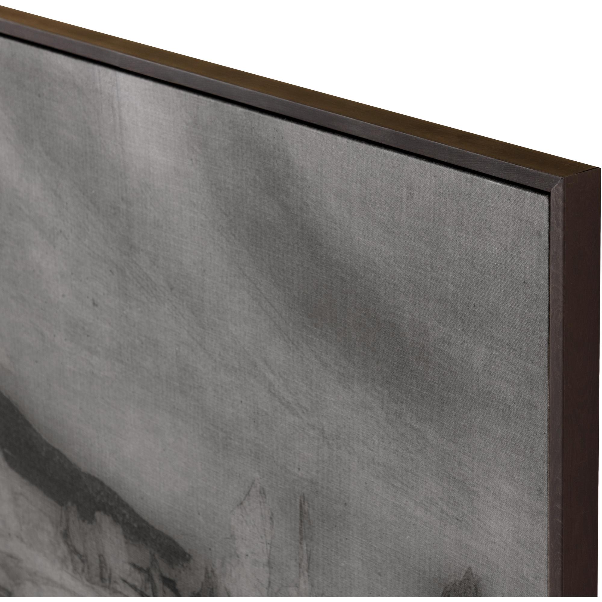 Antique Landscape - 50" X 35" - Dark Brown Floater Frame 2 Antique Landscape - 50" X 35" - Dark Brown Floater Frame - Image 2