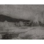 Antique Landscape - 50" X 35" - Dark Brown Floater Frame 5 Antique Landscape - 50" X 35" - Dark Brown Floater Frame - Image 3
