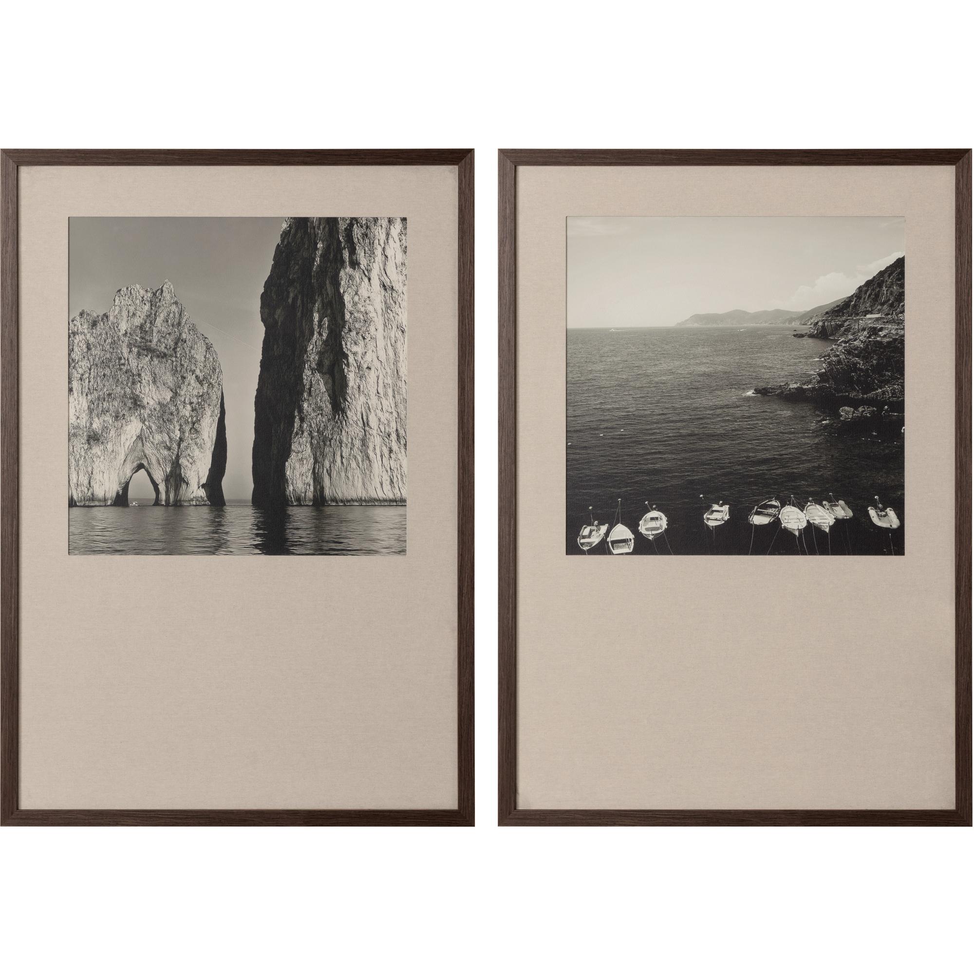 Coastal Vibes Ii - 28" X 40" - Deep Brown Frame 2 Coastal Vibes Ii - 28" X 40" - Deep Brown Frame - Image 2