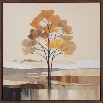 Still September - 30" X 30" - Brown Floater Frame