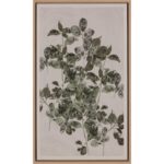 Botanical Study I - 18.5" X 31" - Natural Floater Frame