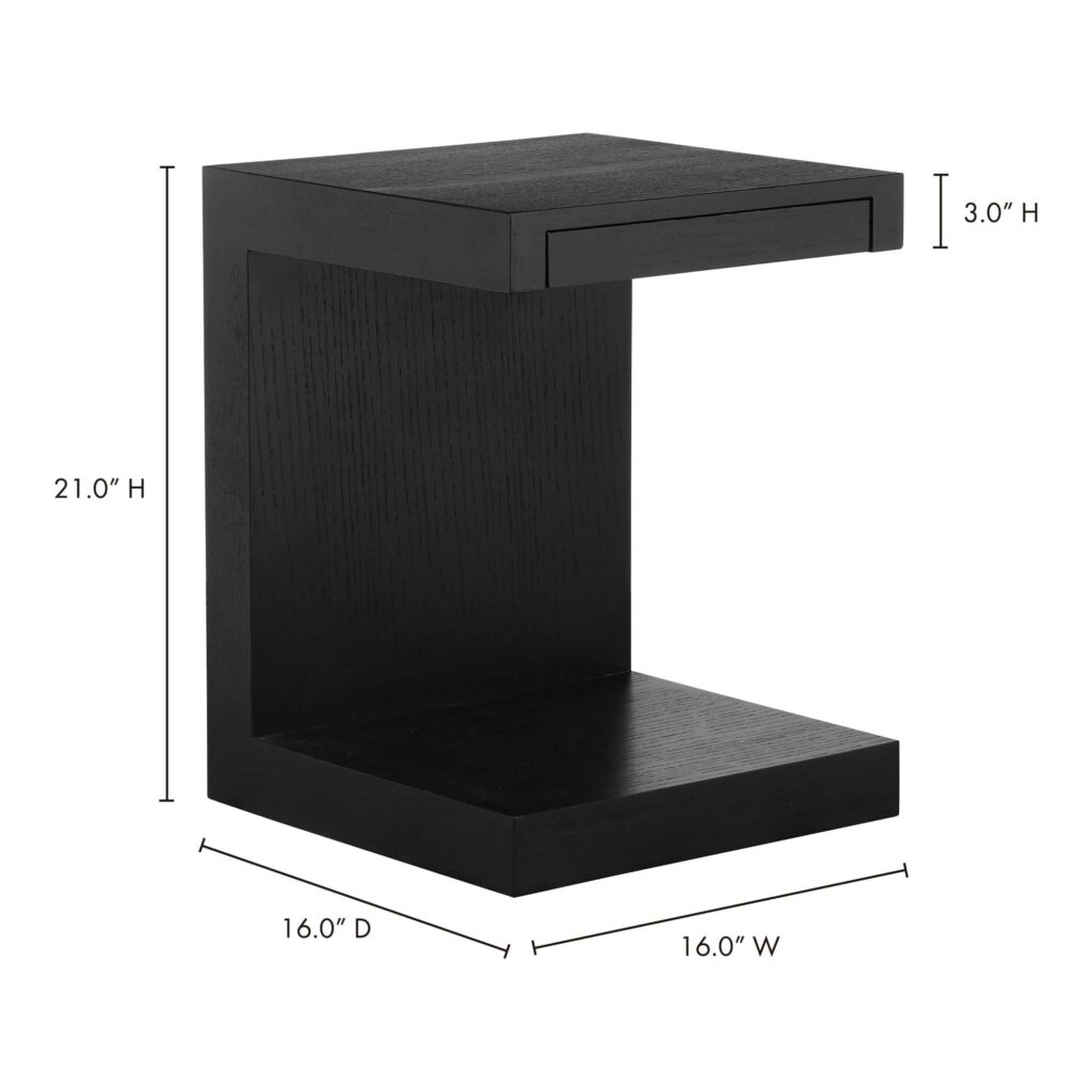 Zio Side Accent Table Black Oak - Image 8