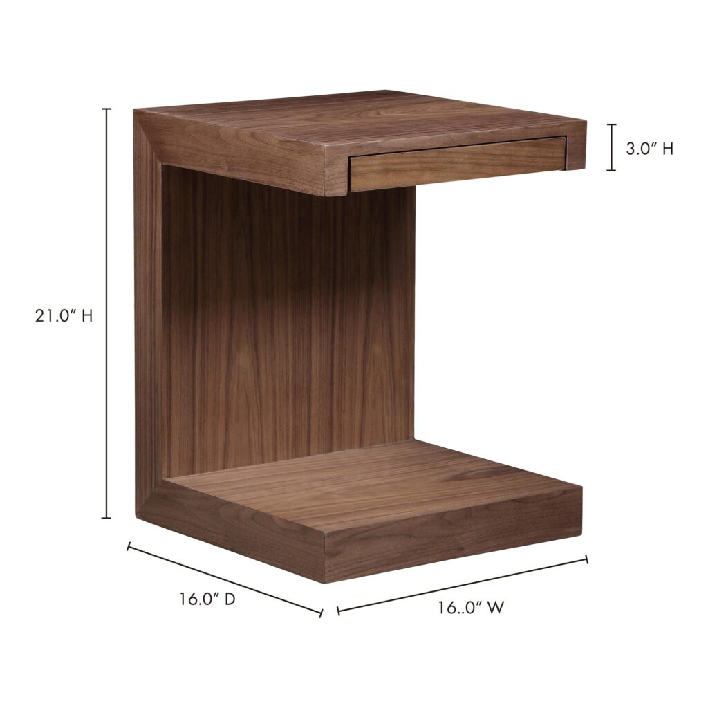 Zio Sidetable Walnut - Image 8