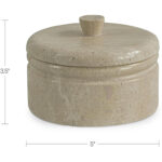 Valencia Round Travertine Box - Image 5