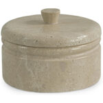 Valencia Round Travertine Box