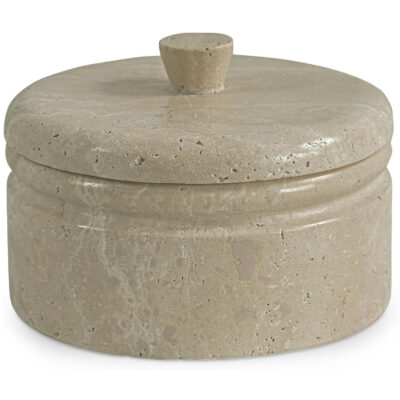 Valencia Round Travertine Box
