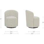 Sylvie Outdoor Swivel Dining Chair Cream AZ-1001-05 AZ 1001 05 70