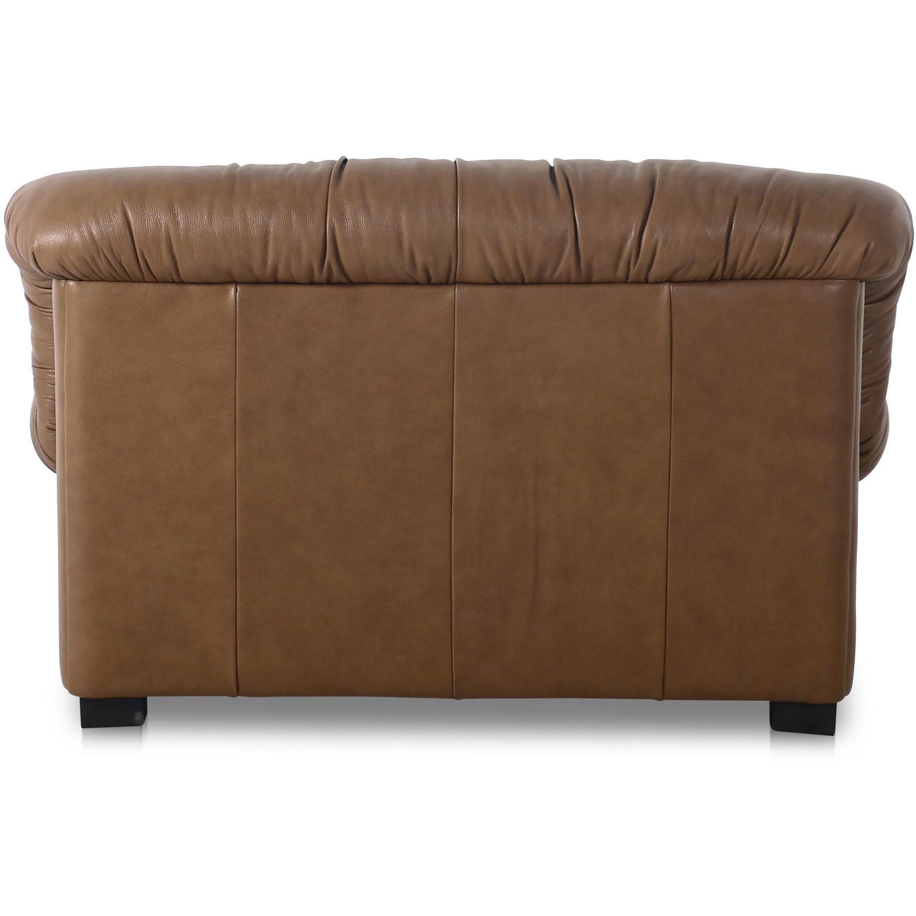 Halston Lounge Chair Tan Leather 5 Halston Lounge Chair Tan Leather - Image 5