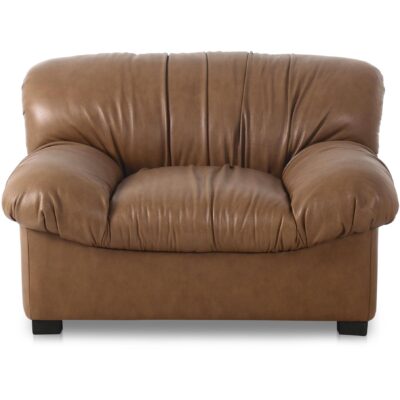 Halston Lounge Chair Tan Leather