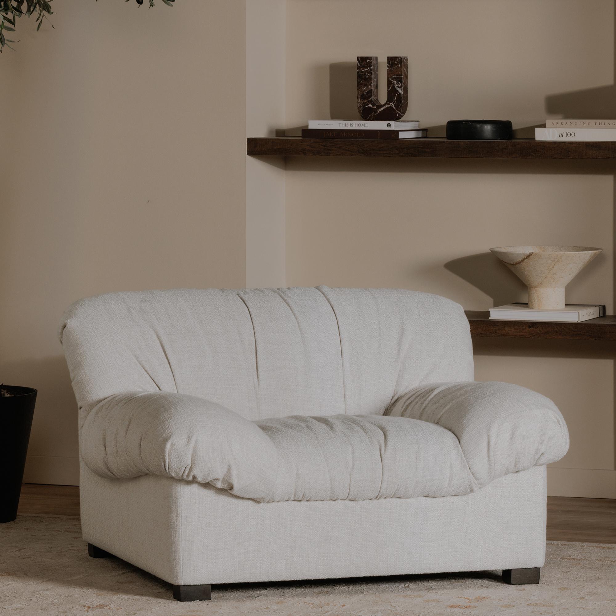 Halston Lounge Chair Flecked Oat 7 Halston Lounge Chair Flecked Oat - Image 7