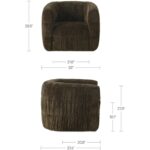 Robson Swivel Chair Dark Green 5 Robson Swivel Chair Dark Green AZ-1007-27 AZ 1007 27 70 dim