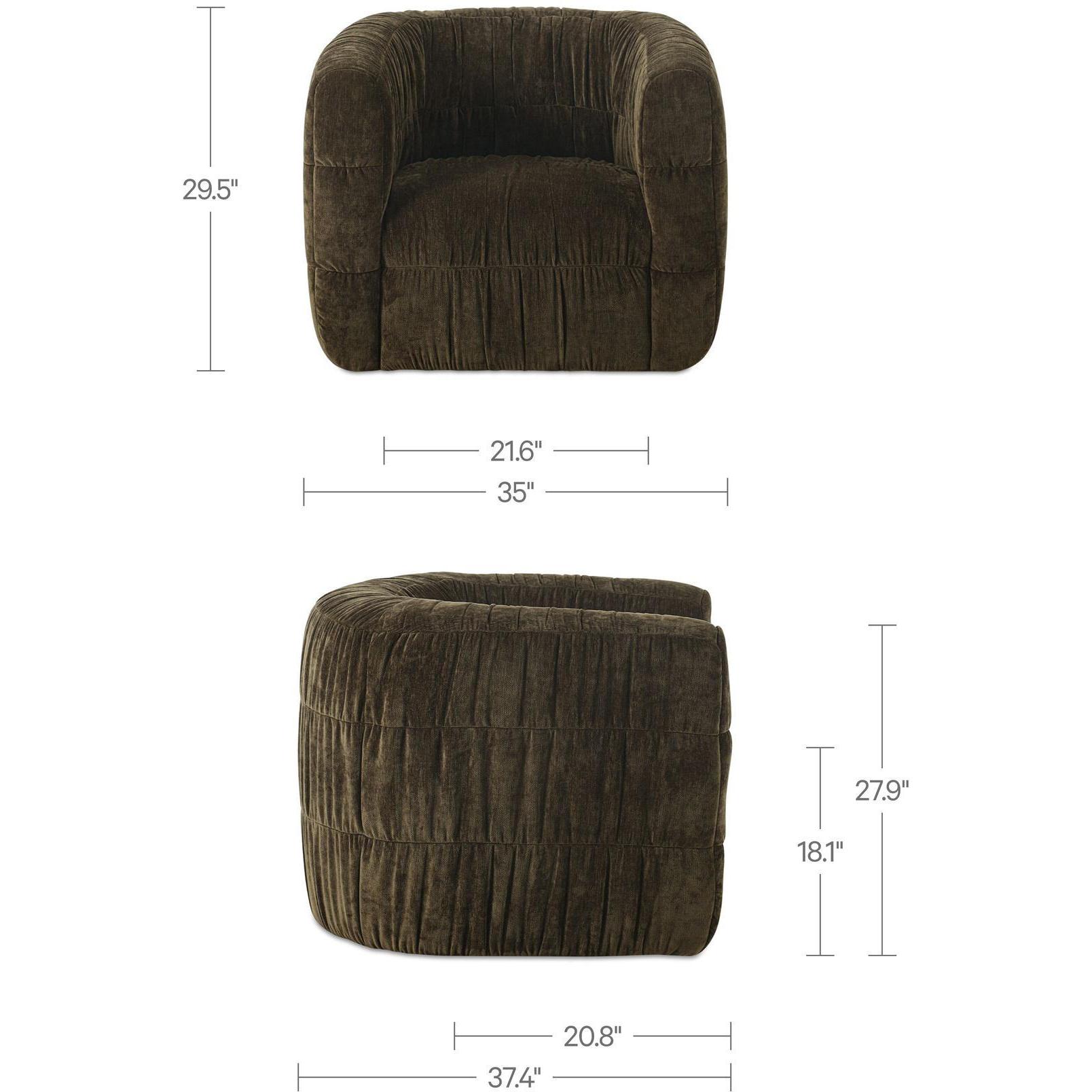 Robson Swivel Chair Dark Green 3 Robson Swivel Chair Dark Green - Image 3
