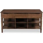 Russet Kitchen Island Brown BB-1022-03 BB 1022 03 Russet front open shadsilo