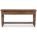 Russet Console Table Brown BB-1023-03 BB 1023 03 Russet front open shadsilo