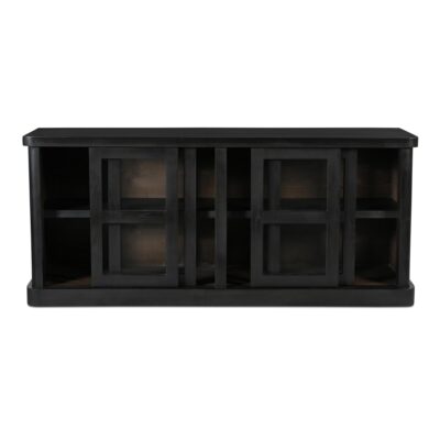 Mona Sideboard Black BB-1024-02 BB 1024 02 Mona front open shadsilo