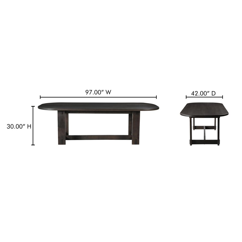 Glenn Oval Dining Table Dark Brown - Image 10