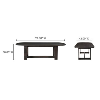 Glenn Oval Dining Table Dark Brown BB-1026-20-0 BB 1026 20 0 70