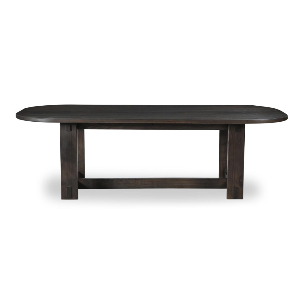 Glenn Oval Dining Table Dark Brown