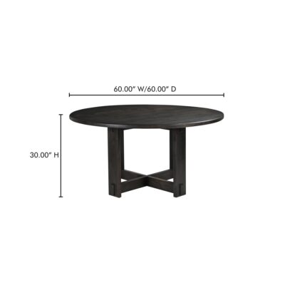 Glenn Round Dining Table Dark Brown BB-1027-20-0 BB 1027 20 0 70