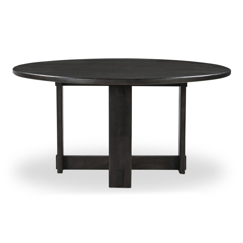 Glenn Round Dining Table Dark Brown - Image 2