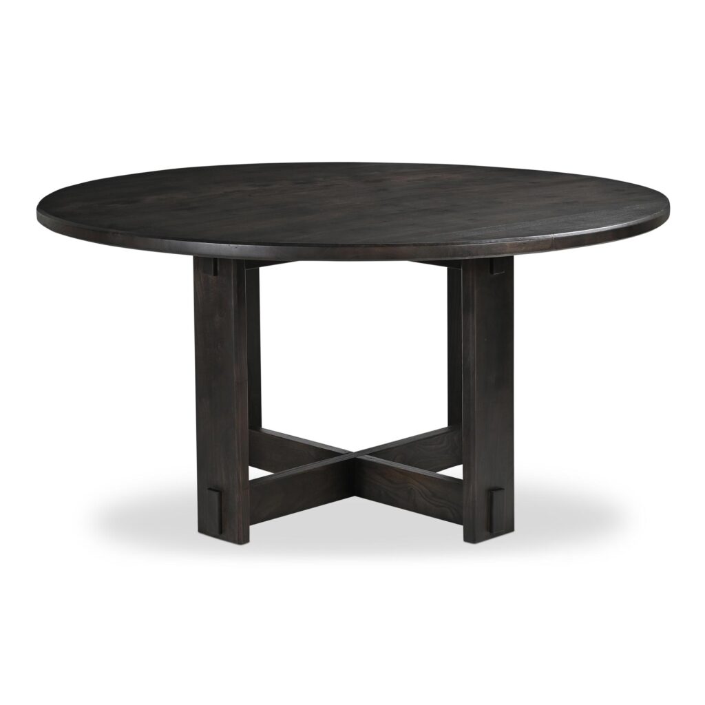 Glenn Round Dining Table Dark Brown