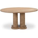 Treccia Round Dining Table Oak BB-1028-24-0 BB 1028 24 0 Treccia front01 shadsilo