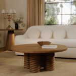 Treccia Round Coffee Table Oak BB-1029-24-0 BB 1029 24 0 01