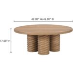 Treccia Round Coffee Table Oak BB-1029-24-0 BB 1029 24 0 70