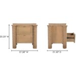 Treccia 2 Drawer Nightstand Oak BB-1031-24 BB 1031 24 70