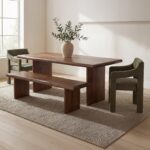 Lila Dining Bench Large Brown BB-1037-03-0 BB 1037 03 0 01