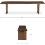 Lila Dining Bench Large Brown BB-1037-03-0 BB 1037 03 0 70