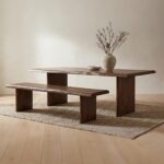 Lila Dining Bench Small Brown BB-1038-03-0 BB 1038 03 0 00