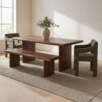 Lila Dining Bench Small Brown BB-1038-03-0 BB 1038 03 0 01