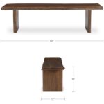 Lila Dining Bench Small Brown BB-1038-03-0 BB 1038 03 0 70