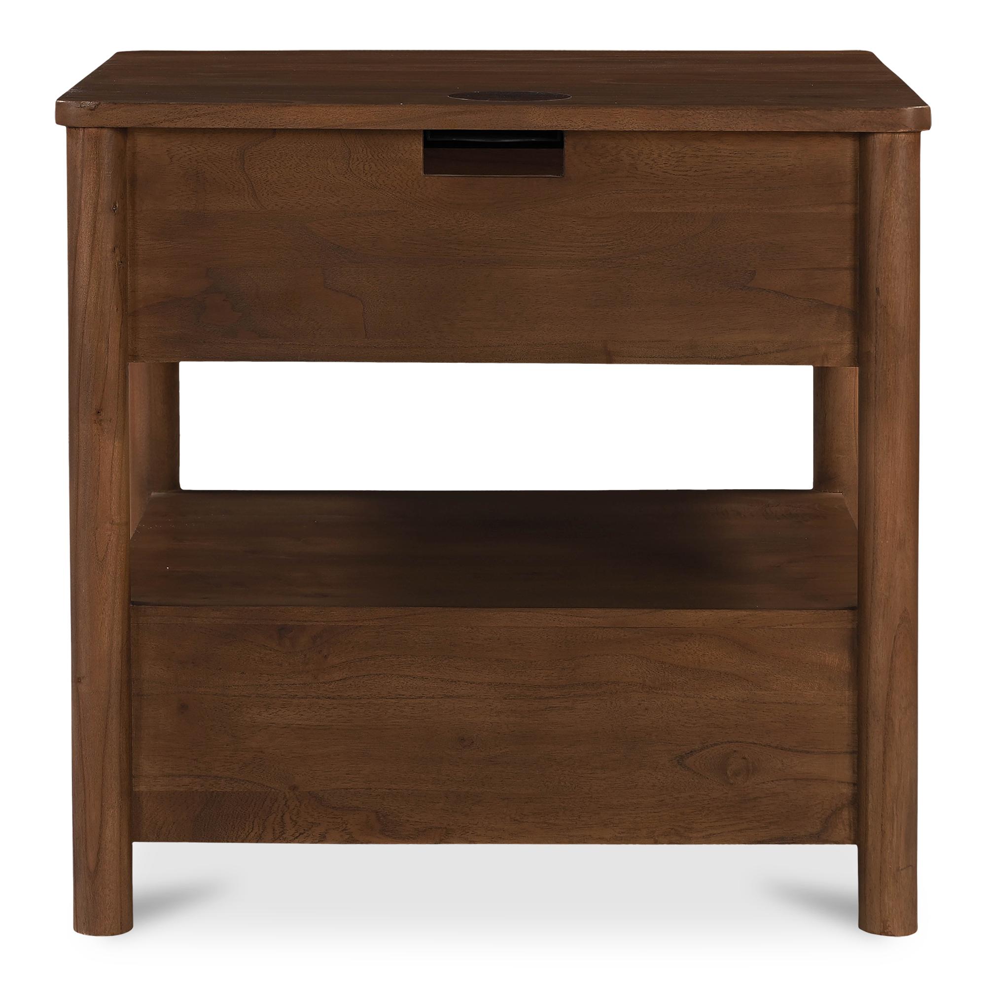 Lottie Charging Nightstand Brown 5 Lottie Charging Nightstand Brown - Image 5