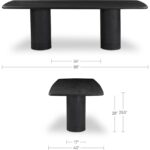 Daphne Dining Table Large Black BB-1050-02-0 BB 1050 02 0 70 dim