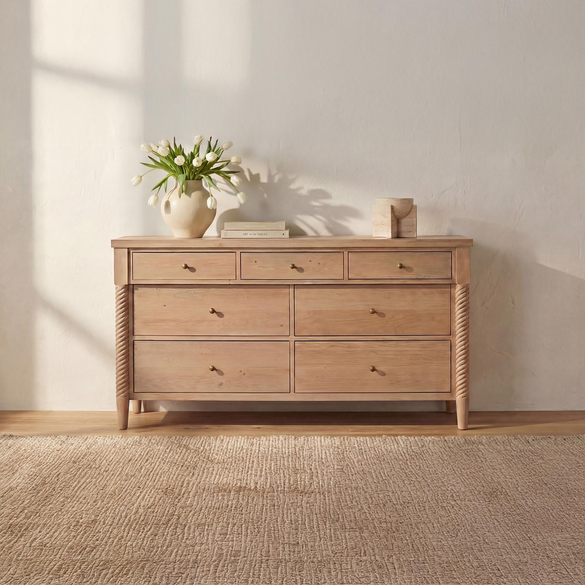 Joni 7 Drawer Dresser Natural 2 Joni 7 Drawer Dresser Natural - Image 2