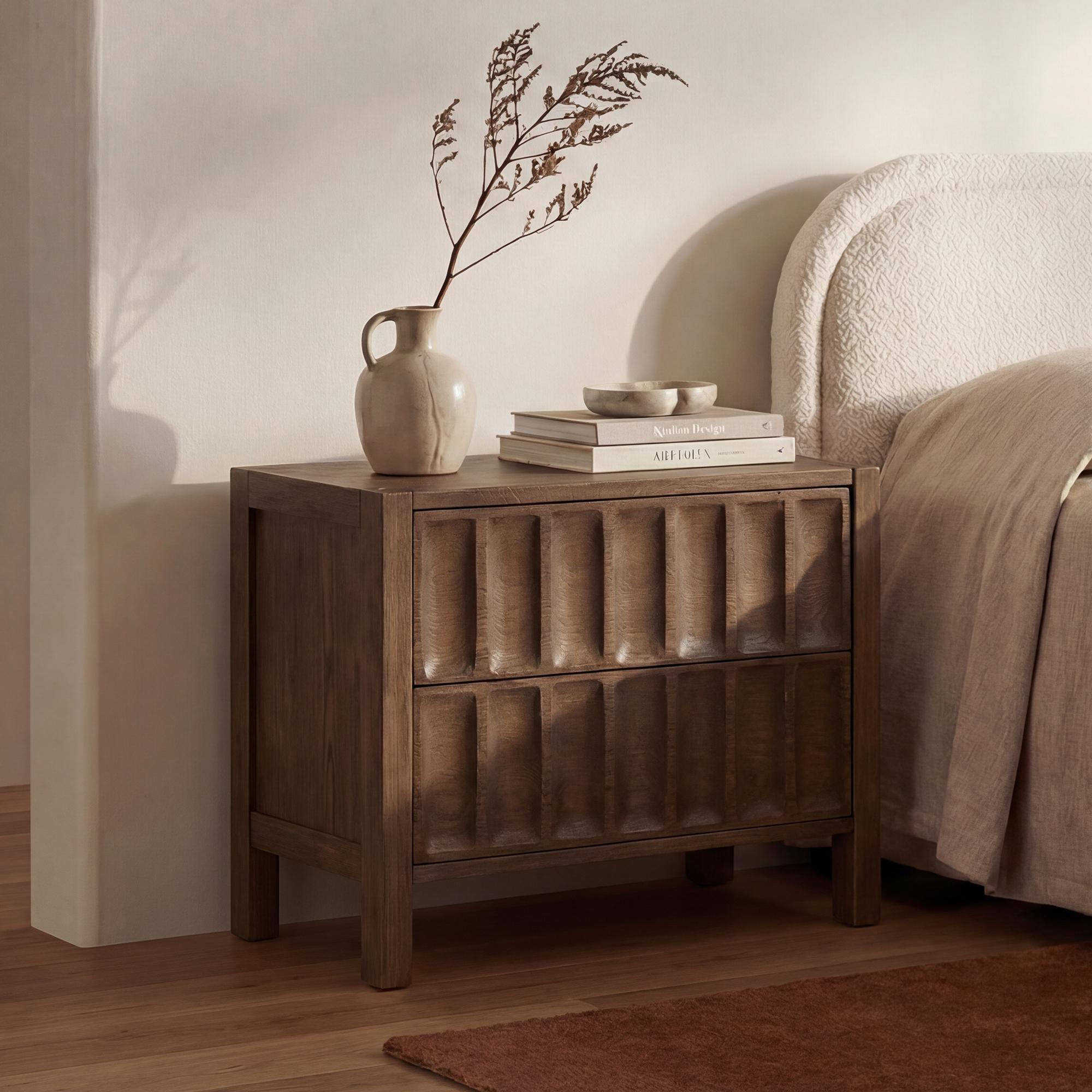 Roland Nightstand Brown 2 Roland Nightstand Brown - Image 2